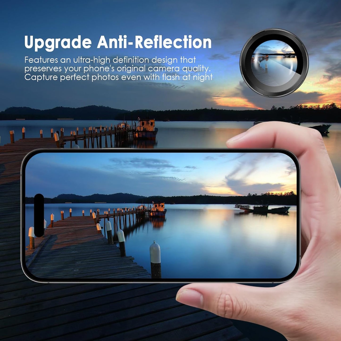 AIG Camera Lens Protector for iPhone 17 Pro / Pro Max – 9H Tempered Glass with Metal Ring, Scratch Resistant, HD Clear (BLACK)