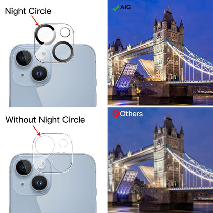 AIG Privacy Full Coverage Screen Protector for iPhone 14 6.1-Inch with Camera Lens Protector, Anti-Spy Tempered Glass Film, 2-Pack Each