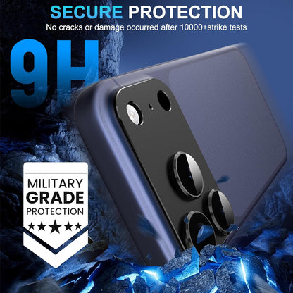 AIG Camera Lens Protector for iPhone 17 Pro Max – 9H Tempered Glass, Metal Ring, Black Joint