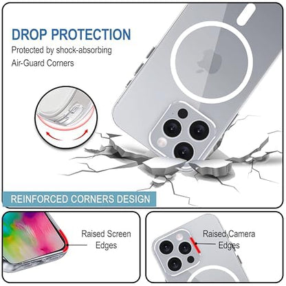AIG MagTag Case for iPhone 16 Pro Max – Clear Shockproof MagSafe Cover