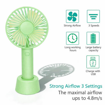 Rechargeable Mini Fan | USB Portable Handheld Cooling Fan with Stand, High Speed Personal Desk & Travel Fan
