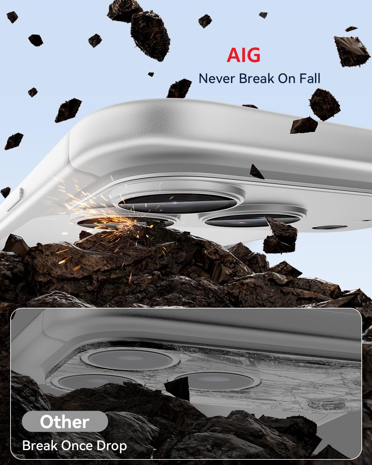 AIG Premium All-Metal Camera Lens Protector for iPhone 18 Pro Max – Silver