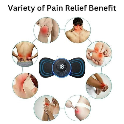 EMS Muscle Stimulator ABS Trainer – Rechargeable Electronic Muscle Toning Pad for Abs, Arms, Legs & Waist | Fitness Massager with LCD Display
