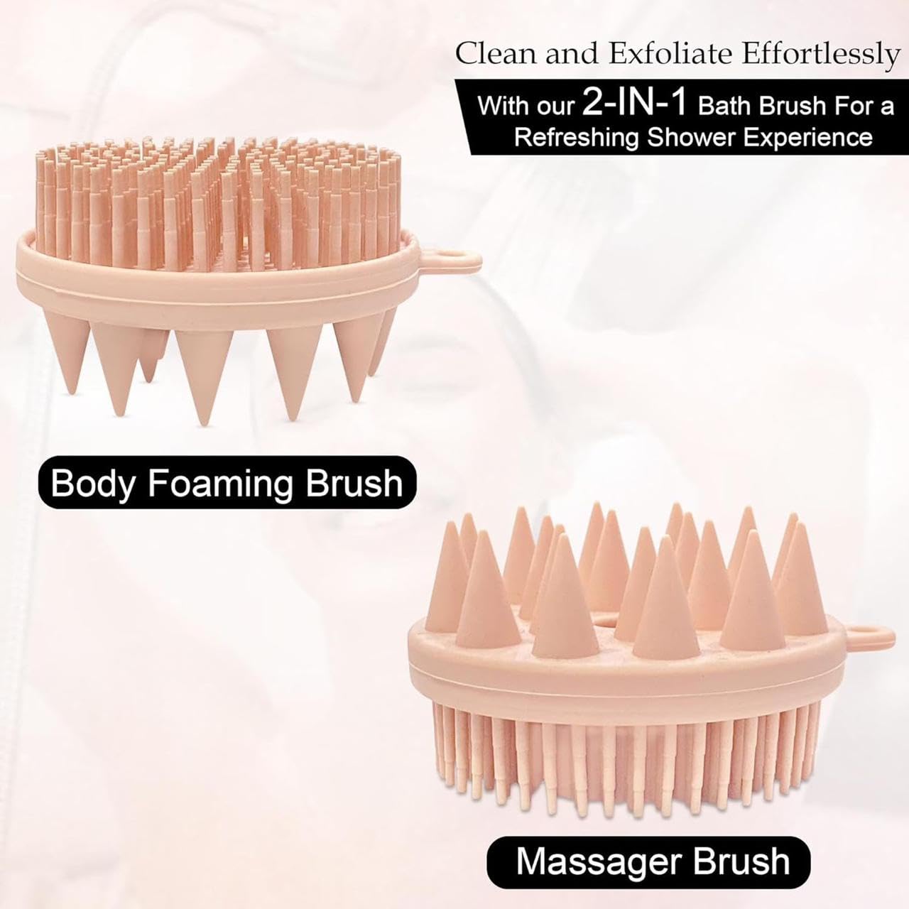 Silicone Bath Brush – Soft Exfoliating Body Scrubber