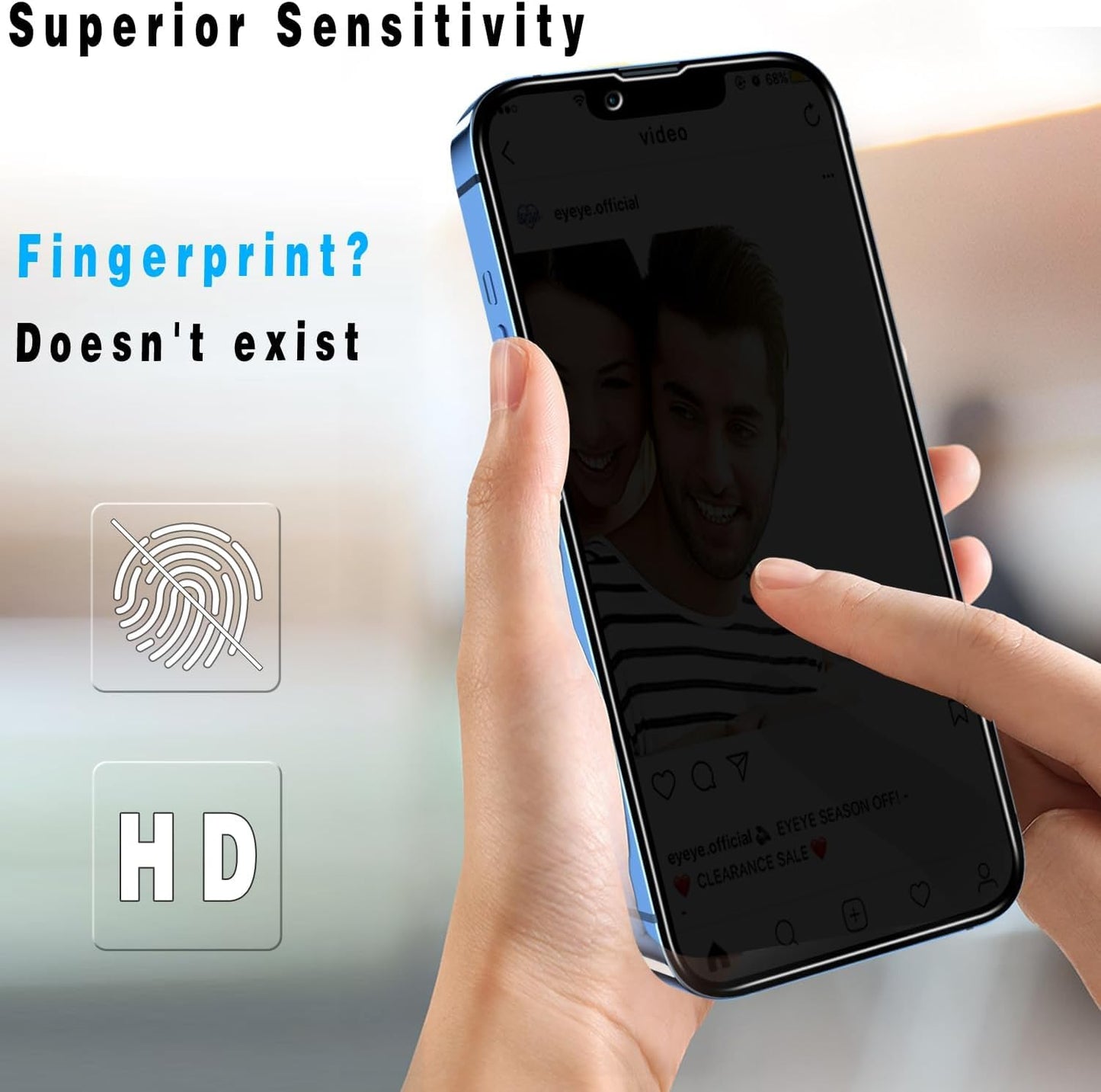 AIG Privacy Screen Protector for iPhone 13 Pro Max – 3 Pack