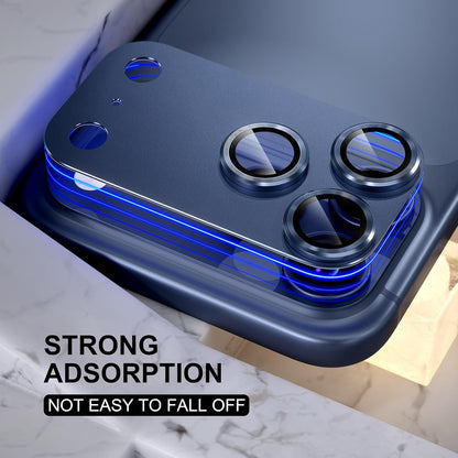 AIG Camera Lens Protector for iPhone 17 Pro Max – 9H Tempered Glass, Metal Ring, Blue Joint