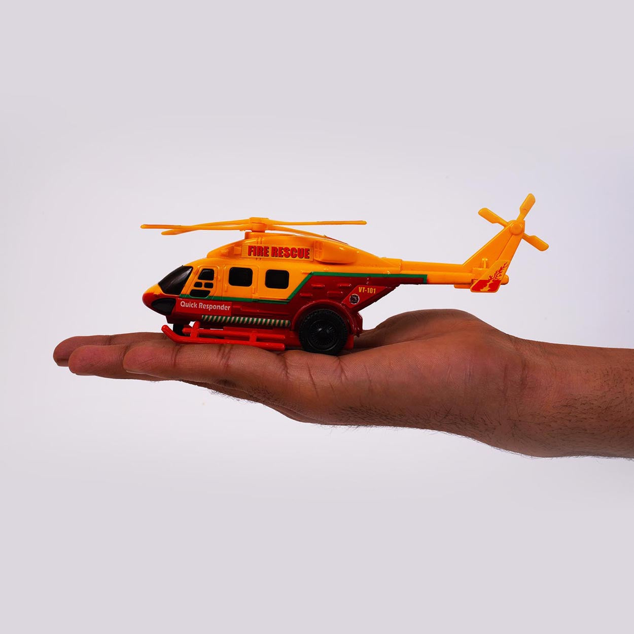 Dhruv Fire Rescue Helicopter (AIG‑170) – Pull‑Back Rescue Helicopter Toy | Colour Will Be Provided as per Available Stock