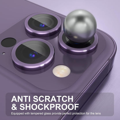 AIG iPhone 14 Pro/14 Pro Max Camera Lens Protector Bling – Deep Purple