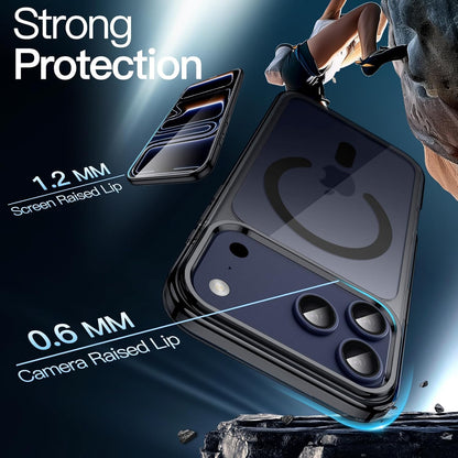 AIG Magnetic Clear Case for iPhone 17 Pro Max (6.9") – MagSafe, Shockproof, Matte Black