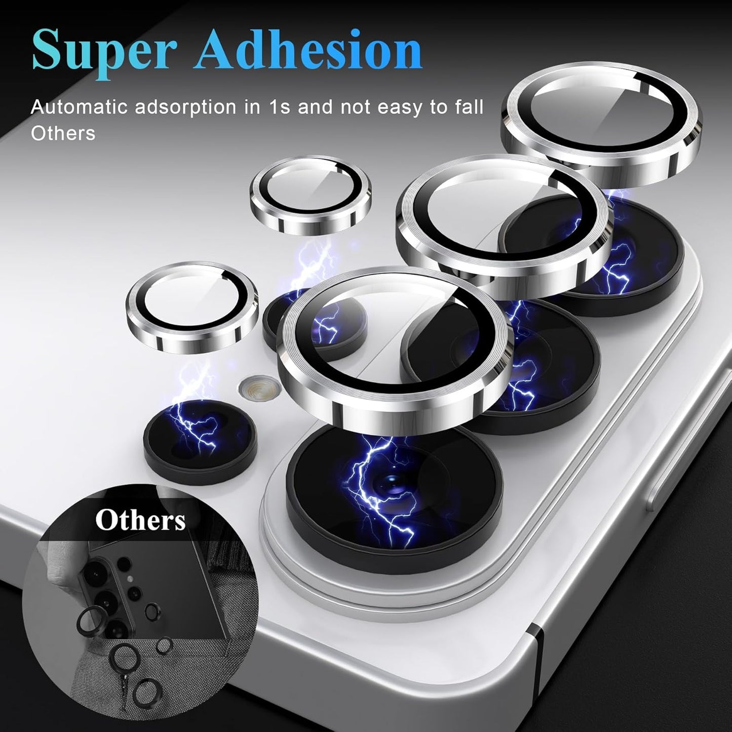 AIG Camera Lens Protector for Samsung Galaxy S26 Ultra – 9H Tempered Glass + Aluminium Alloy Lens Ring, Ultra HD Scratch Protection, Silver