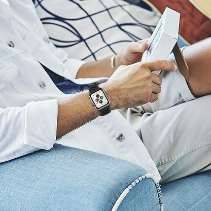 AIG Sports Silicone Band for Apple Watch / iWatch 42mm 44mm 45mm 46mm 49mm – Soft Silicone Sport Strap Compatible with Apple Watch Series 1-9, SE & Ultra (BLACK)