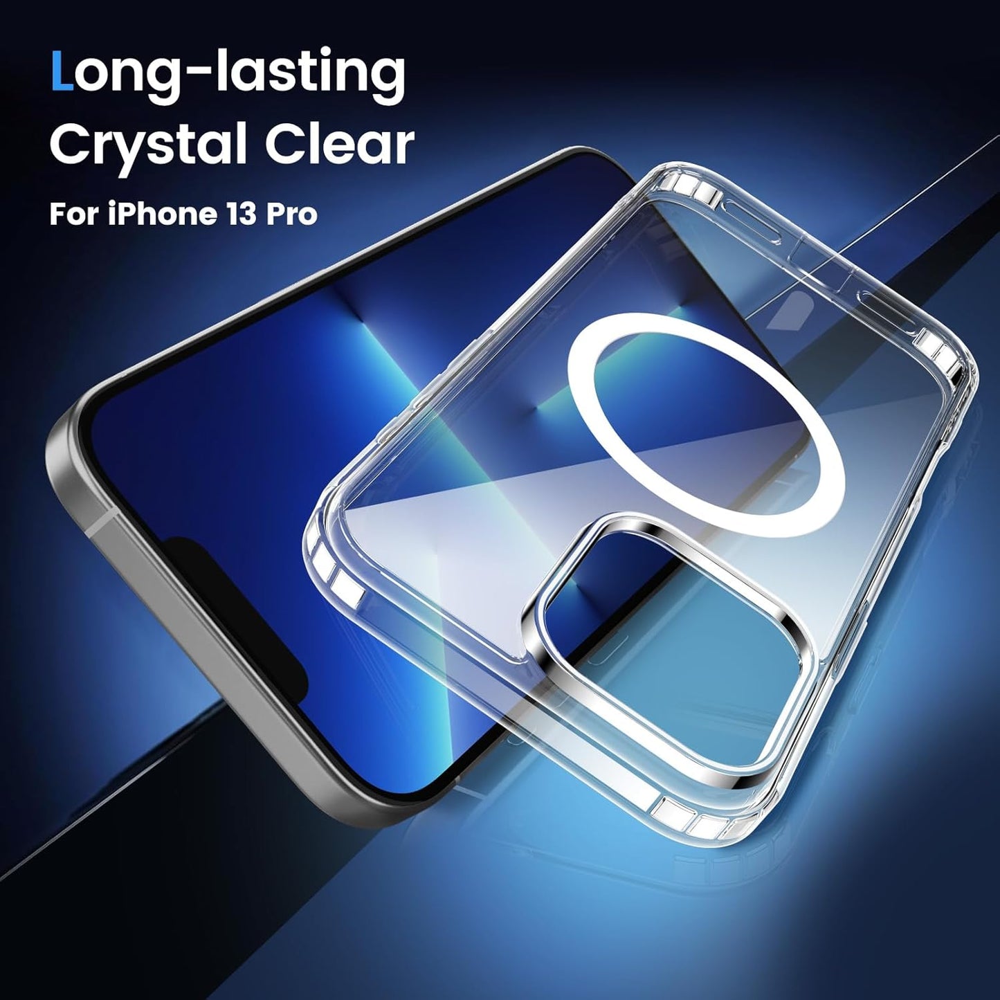 AIG Clear MagSafe Case for iPhone 13 Pro – Slim, Shockproof & Anti-Yellowing (6.1")