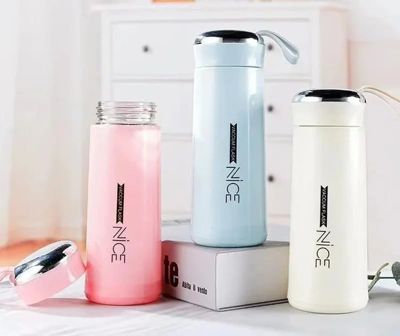 Reusable Plastic Water Bottle with Carry Loop – Leakproof BPA-Free Drinking Bottle for School, Office, Gym, Travel & Daily Use (500ml)
