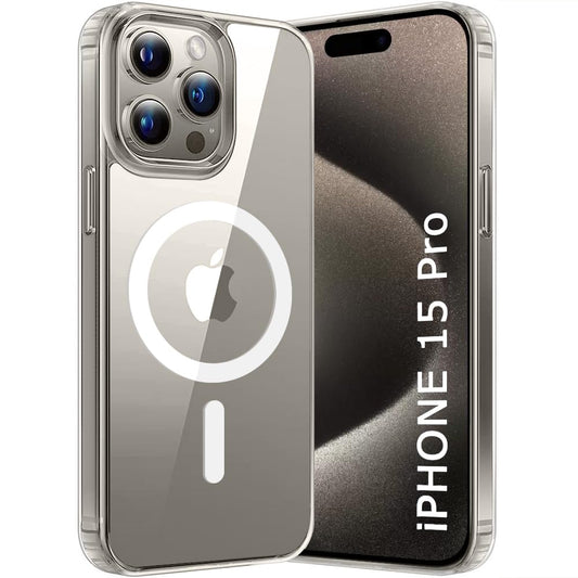 AIG MagSafe Case for iPhone 15 Pro – Clear Shockproof Hybrid Back Cover