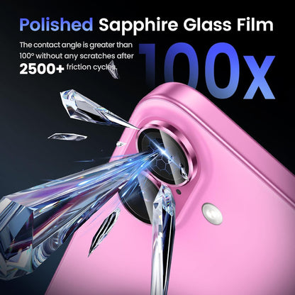 AIG Lens Protector for iPhone 16/16 Plus – Pink, 9H Glass
