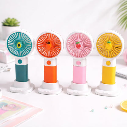 Portable Mini Fan USB Rechargeable (Model 03) | 3 Speed Silent Hand Fan - (01 Pack)