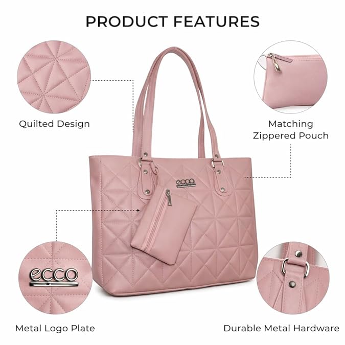 Women’s Classic Quilted Tote Handbag | Elegant Women’s Shoulder Bag
