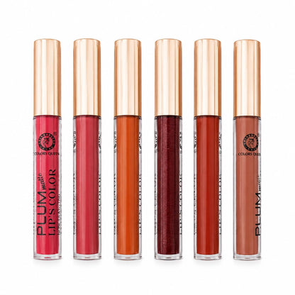 Plum Matte Lip Color Long Lasting Liquid Lipstick Set for Women (Pack of 6 Shades)