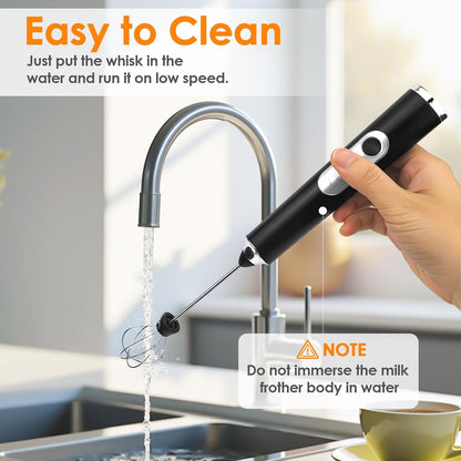 AIG Rechargeable Milk Frother & Coffee Whisk – Electric Handheld Coffee Mixer, Dual Spring Frothing Technology, Drink Mixer & Beater, Multi