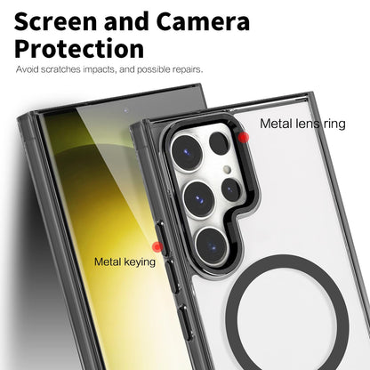 AIG Magnetic Case for Samsung S25 Ultra – Clear Back (Black Side)