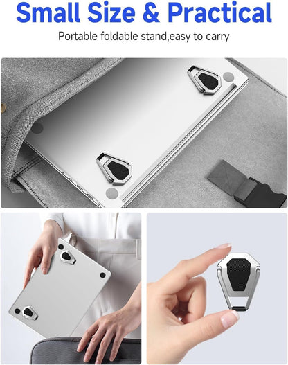 AIG Mini Portable Laptop Stand Zinc Alloy Adjustable Non-Slip Laptop & Tablet Riser for 12-20 Inch Devices