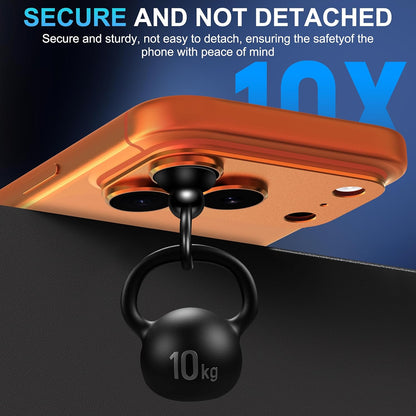 AIG Camera Lens Protector for iPhone 17 Pro Max – 9H Tempered Glass, Metal Ring, Orange Joint