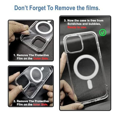 AIG MagTag Case for iPhone 16 Pro Max – Clear Shockproof MagSafe Cover