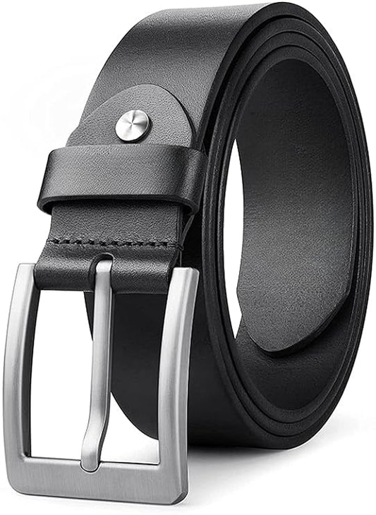 Creature Formal/Casual Black Color Genuine Leather Belts For Men (Length- 46 inches||40MM||BL-040-BLK) (BLACK)