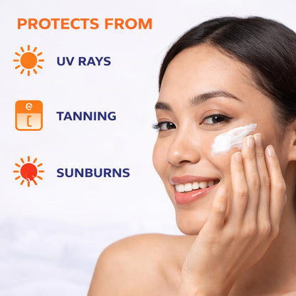 WINYFRED Skin Shield Sunscreen SPF 50 PA+++ Broad Spectrum, with Titanium Dioxide & Zinc Oxide, Korean Formulation, 75gm