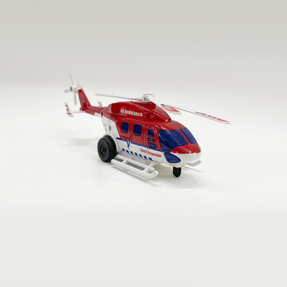 Dhruv Air Ambulance Helicopter (AIG‑169) – Pull‑Back Rescue Toy Helicopter | Colour Will Be Provided as per Available Stock