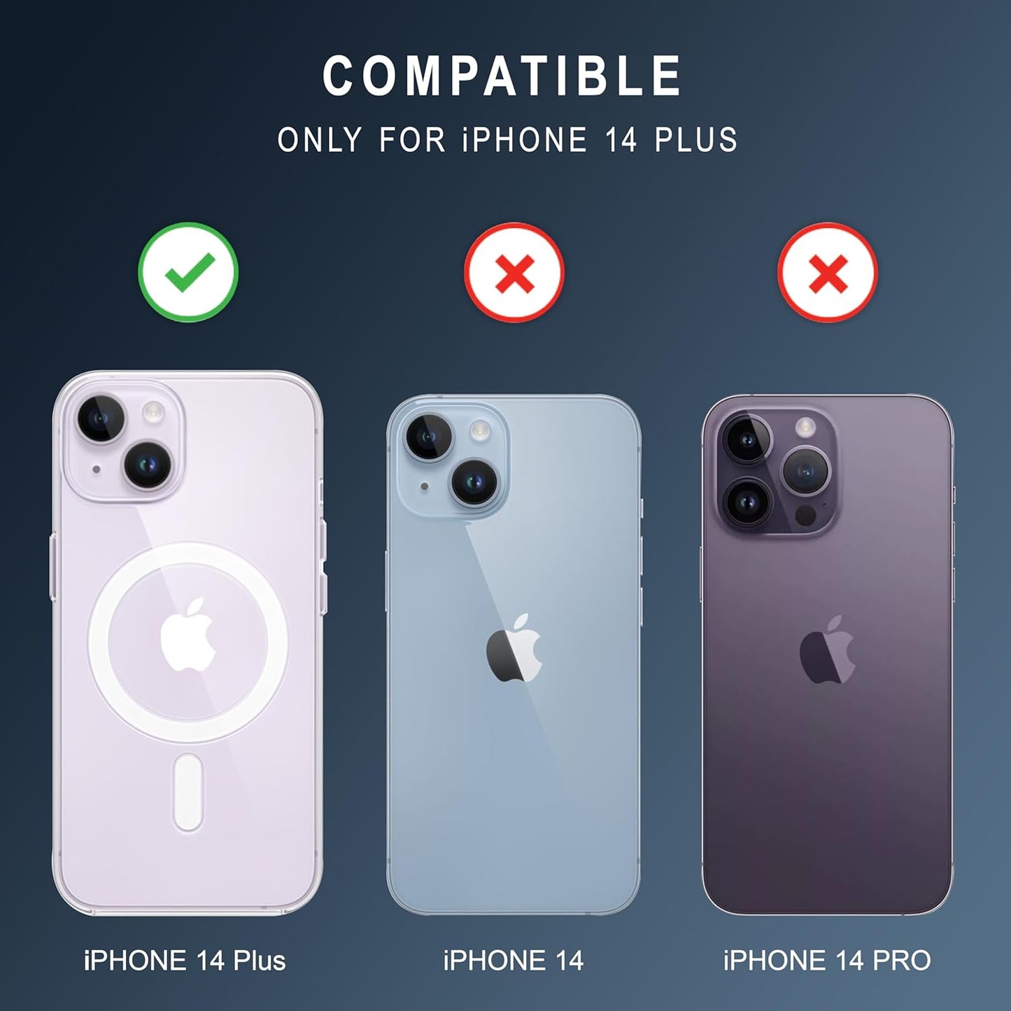 AIG Magfit Case for iPhone 14 Plus – MagSafe Compatible, Transparent & Shockproof