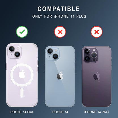 AIG Magfit Case for iPhone 14 Plus – MagSafe Compatible, Transparent & Shockproof