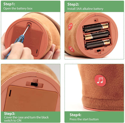 AIG Dancing Cactus Toy – Plush, Voice Repeat, Singing & LED Lights for Kids (Multicolor)