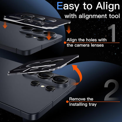 AIG 9H Camera Lens Protector for Samsung Galaxy S26 Ultra – AR/AF Coated, Scratch Resistant, UHD Clear, Black Ring
