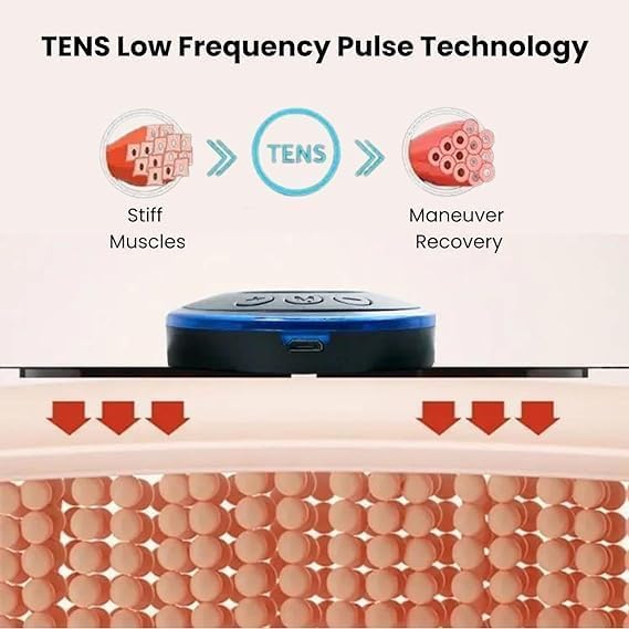 EMS Muscle Stimulator ABS Trainer – Rechargeable Electronic Muscle Toning Pad for Abs, Arms, Legs & Waist | Fitness Massager with LCD Display