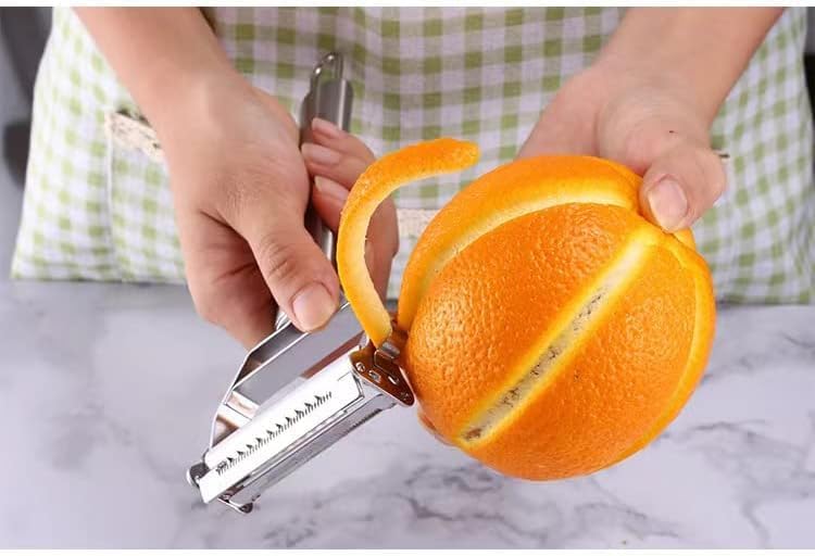AIG Stainless Steel 3-in-1 Vegetable Peeler & Julienne Cutter – Multi-Functional Kitchen Tool for Carrot, Cucumber, Potato & More