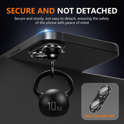 AIG Camera Lens Protector for iPhone 16 / 16 Plus – Tempered Glass with Metal Frame - Black Joint