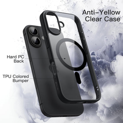 AIG Magnetic Case for iPhone 17 (6.3") – Clear Back Black Frame