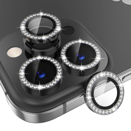 AIG iPhone 14 Pro/14 Pro Max Camera Lens Protector Bling – Diamond Black