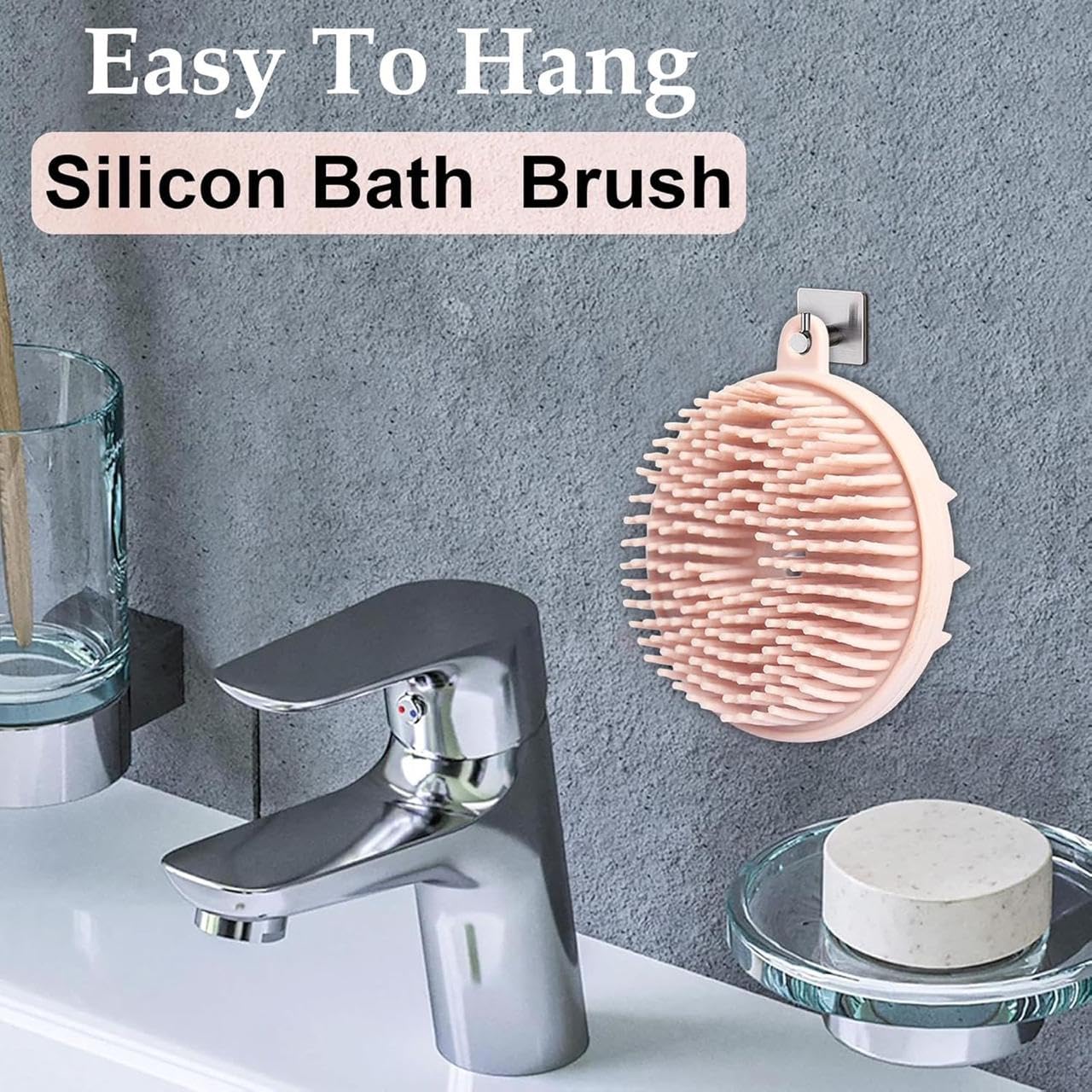 Silicone Bath Brush – Soft Exfoliating Body Scrubber