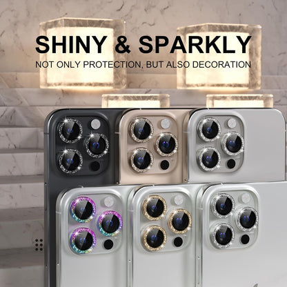AIG iPhone 16 Pro/16 Pro Max Camera Lens Protector Bling – Glitter Titanium Desert