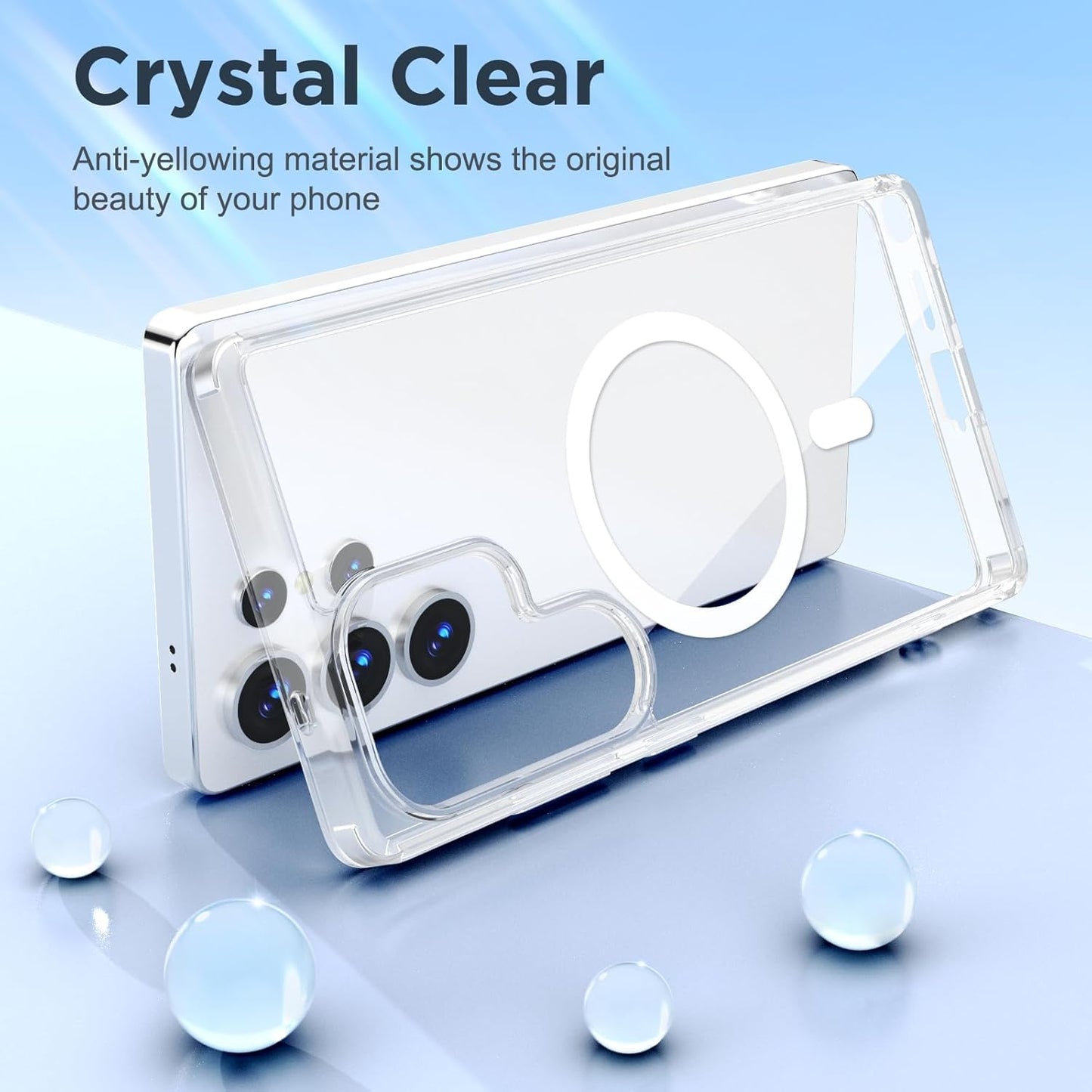 AIG Magnetic Case for Samsung S25 Ultra – Clear Shockproof Cover