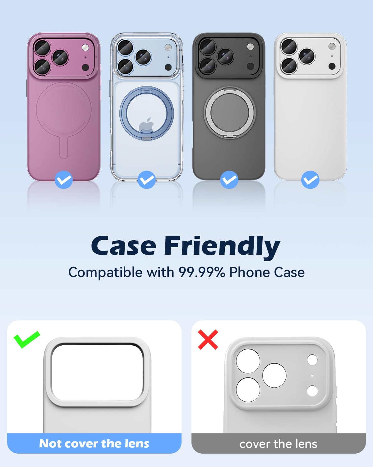 AIG Premium All-Metal Camera Lens Protector for iPhone 18 Pro Max – Silver