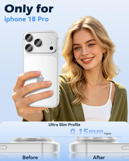 AIG Premium All-Metal Camera Lens Protector for iPhone 18 Pro – Silver