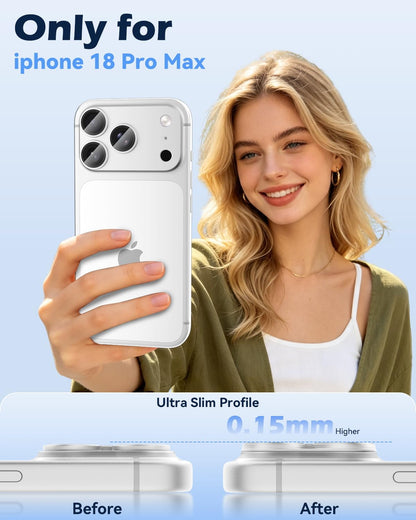 AIG Premium All-Metal Camera Lens Protector for iPhone 18 Pro Max – Silver