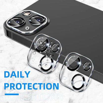 AIG Camera Lens Protector for IPHONE 14/14 PLUS, 15/15 PLUS (TRANSPARENT) UHD 9H Camera Glass, Scratch and Drop Resistant, Easy Self-Installation.