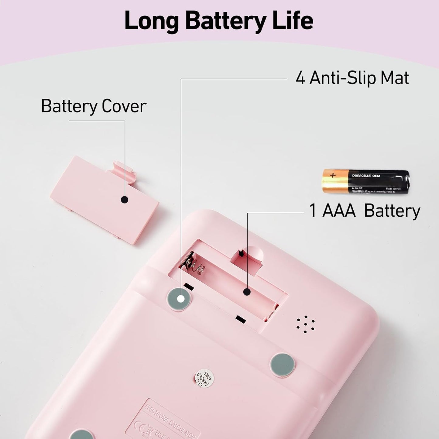 Electronic Calculator,12 Digits Large LCD Display Small Desktop Calculators,Pink Basic with Big Buttons,Easy to Press Mechanical Switch Calculator,4 Function Office Supplies for Home and School (Pink)