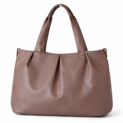 Women's Premium Taupe PU Leather Tote Handbag | Large Shoulder Bag with Zipper Closure | Stylish Office, Travel & Everyday Carry Purse