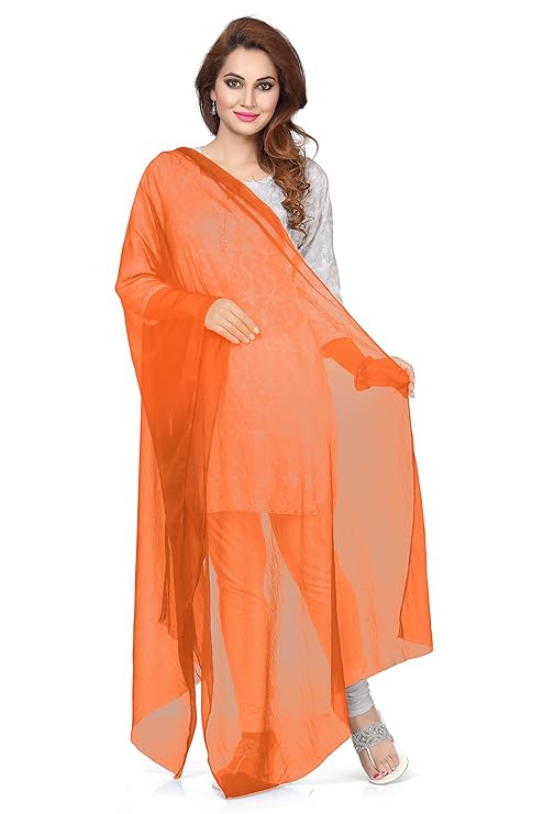AIG Women’s Pure Soft 100% Chiffon Plain Casual Dupatta – 2.5m | Lightweight for Everyday Styling – Perfect for Festivals, Parties & All Outfits