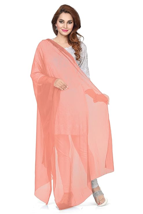AIG Women’s Pure Soft 100% Chiffon Plain Casual Dupatta – 2.5m | Lightweight for Everyday Styling – Perfect for Festivals, Parties & All Outfits